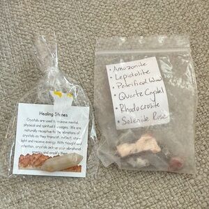 NEW. Healing Stones Set with Amazonite and Quartz